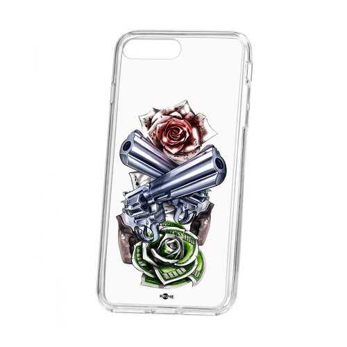 Чехол Apple iPhone 7 Plus Kruche Print Карты деньги 2 ствола в Ростелеком