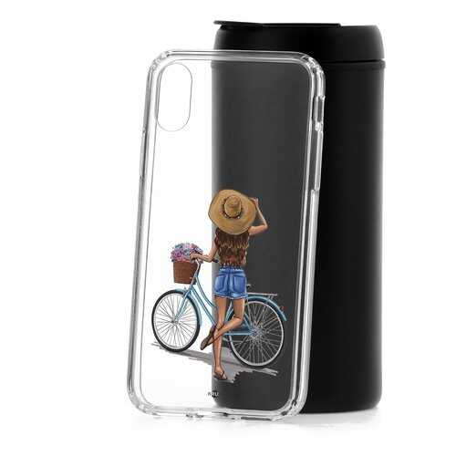 Чехол Apple iPhone X Kruche Print Велосипедная прогулка в Ростелеком