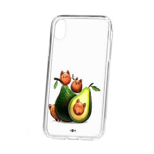 Чехол Apple iPhone XR Kruche Print Авокотики в Ростелеком