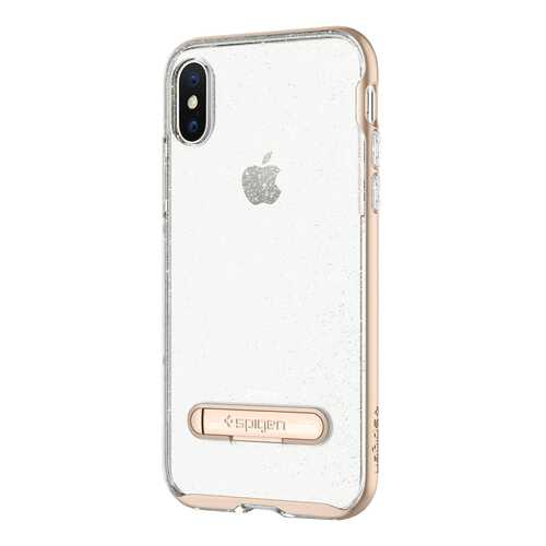 Чехол Apple Spigen Crystal Hybrid Glitter для iPhone X золотой 057CS22149 в Ростелеком