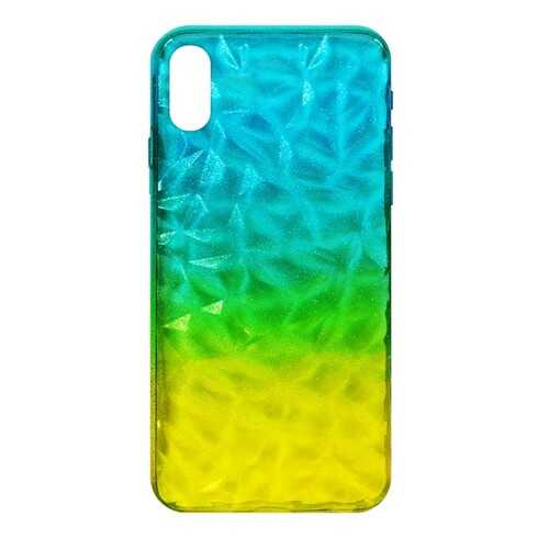 Чехол Crystal Krutoff для iPhone X/XS Yellow/Blue в Ростелеком