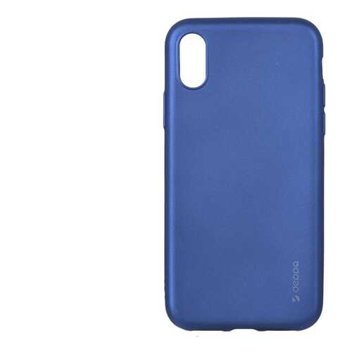 Чехол Deppa Case Silk для Apple iPhone X/XS Metallic Blue в Ростелеком