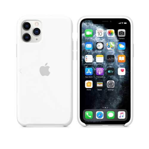 Чехол для Apple iPhone 11 Pro Silicone Case White (MWYQ3FE/A) в Ростелеком