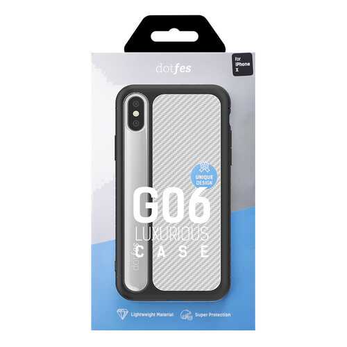 Чехол Dotfes G06 Luxurious Material Case для iPhone X/XS (silver) в Ростелеком