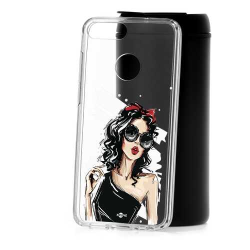 Чехол Huawei Honor 9 Lite Kruche Print Фэшн леди в Ростелеком
