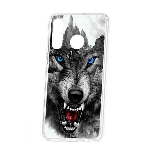 Чехол Huawei P30 Lite Kruche Print Волк в Ростелеком
