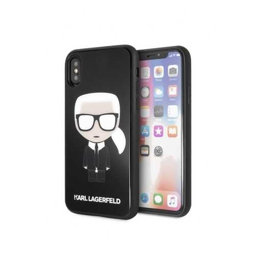 Чехол Karl Lagerfeld Double Layer (KLHCPXDLFKBK) для iPhone X/Xs (Glitter Black) в Ростелеком