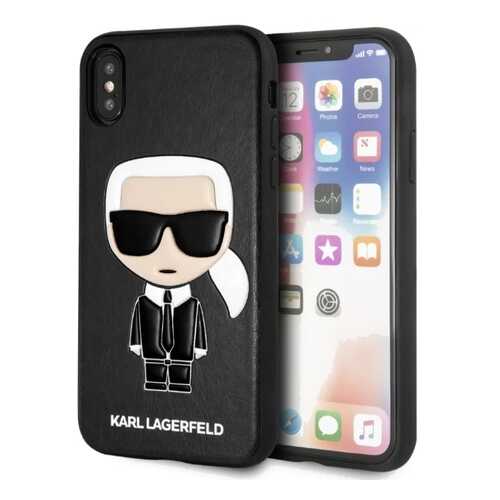 Чехол Karl Lagerfeld PU Leather Iconik (KLHCPXIKPUBK) для iPhone X/Xs (Black) в Ростелеком