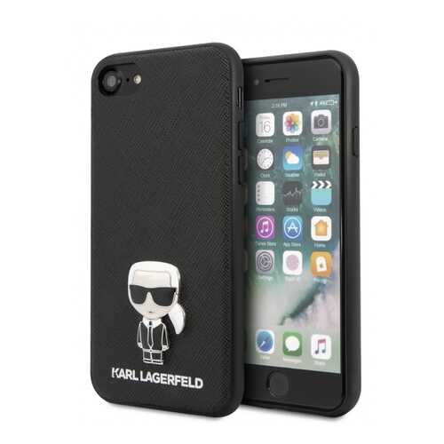 Чехол Karl Lagerfeld PU Leather Saffiano Iconik для iPhone 7/8/SE 2020 (Black) в Ростелеком