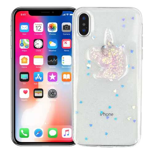 Чехол KAWAI для iPhone X/XS Crystal unicorn в Ростелеком