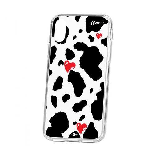 Чехол Kruche Apple iPhone X Print Корова в Ростелеком