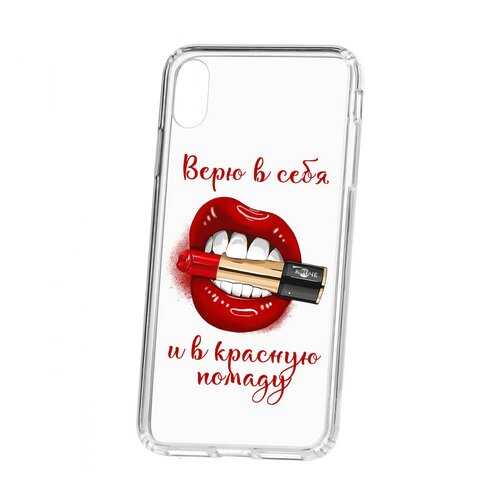 Чехол Kruche Apple iPhone XS Max Print Red lipstick в Ростелеком