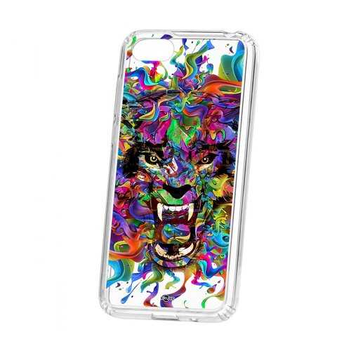 Чехол Kruche Huawei Honor 7A Print Colored beast в Ростелеком