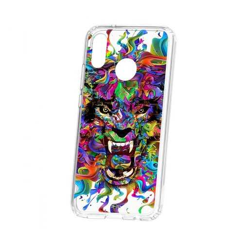 Чехол Kruche Huawei P20 Lite Print Colored beast в Ростелеком