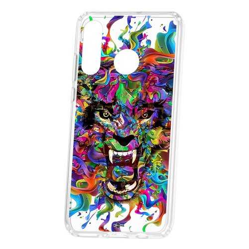 Чехол Kruche Huawei P30 Lite Print Colored beast в Ростелеком
