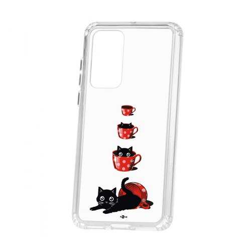 Чехол Kruche Huawei P40 Print Котенок в чашке в Ростелеком