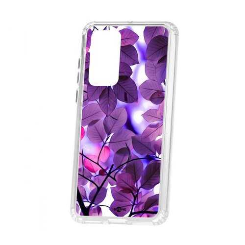 Чехол Kruche Huawei P40 Print Purple leaves в Ростелеком