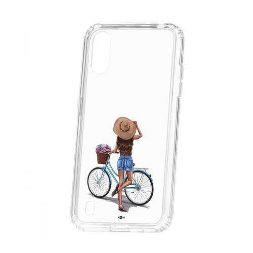 Чехол Kruche Samsung Galaxy A01/A015 Print Велосипедная прогулка в Ростелеком