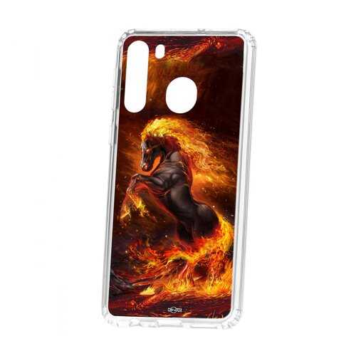 Чехол Kruche Samsung Galaxy A21 Print Конь огонь в Ростелеком