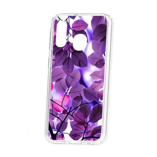 Чехол Kruche Samsung Galaxy A40 2019 Print Purple leaves в Ростелеком