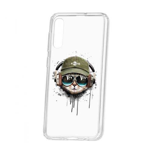 Чехол Kruche Samsung Galaxy A50 2019 Print Кот в наушниках в Ростелеком