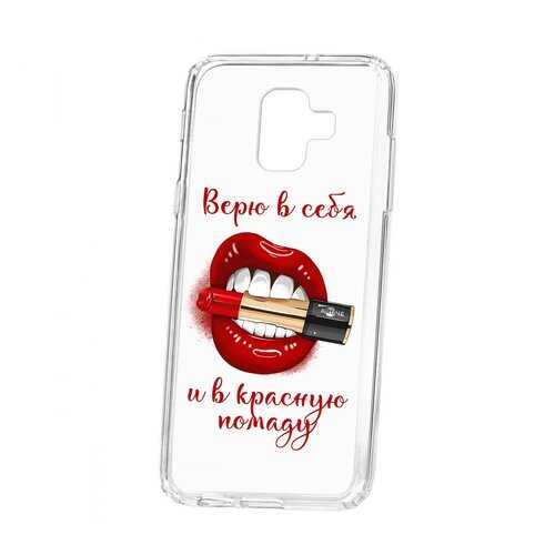 Чехол Kruche Samsung Galaxy A6 Print Red lipstick в Ростелеком