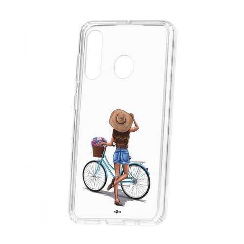 Чехол Kruche Samsung Galaxy A60 2019 Print Велосипедная прогулка в Ростелеком