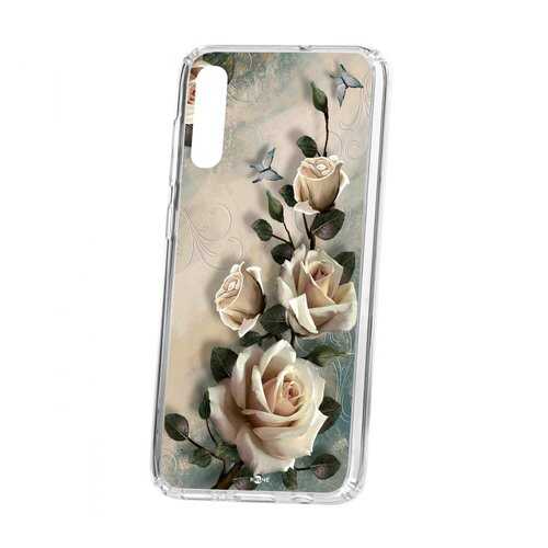 Чехол Kruche Samsung Galaxy A70 2019 Print Белые розы в Ростелеком