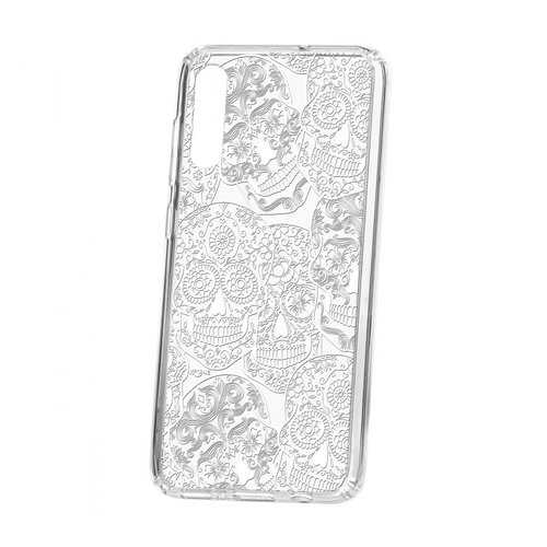 Чехол Kruche Samsung Galaxy A70 2019 Print Skull White в Ростелеком