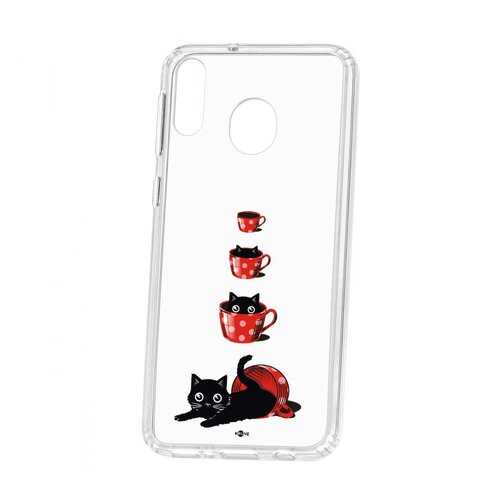 Чехол Kruche Samsung Galaxy M20 Print Котенок в чашке в Ростелеком
