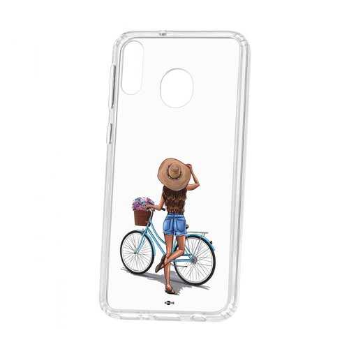 Чехол Kruche Samsung Galaxy M20 Print Велосипедная прогулка в Ростелеком