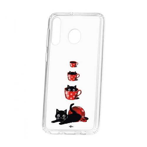 Чехол Kruche Samsung Galaxy M30 Print Котенок в чашке в Ростелеком