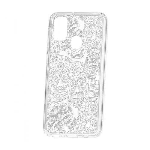Чехол Kruche Samsung Galaxy M30S Print Skull White в Ростелеком