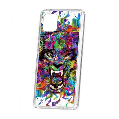 Чехол Kruche Samsung Galaxy Note 10 Lite Print Colored beast в Ростелеком