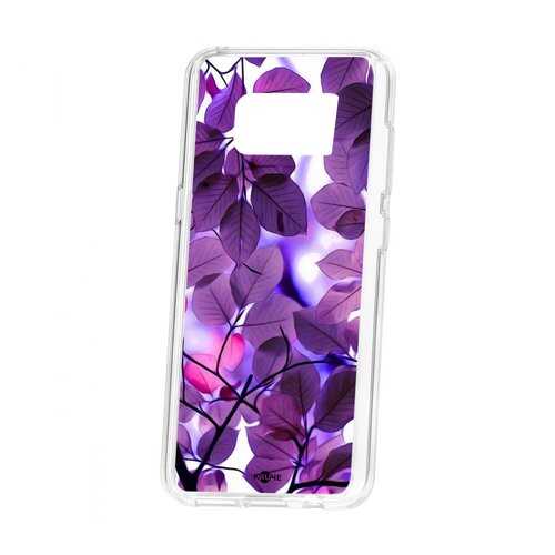 Чехол Kruche Samsung Galaxy S8 Print Purple leaves в Ростелеком