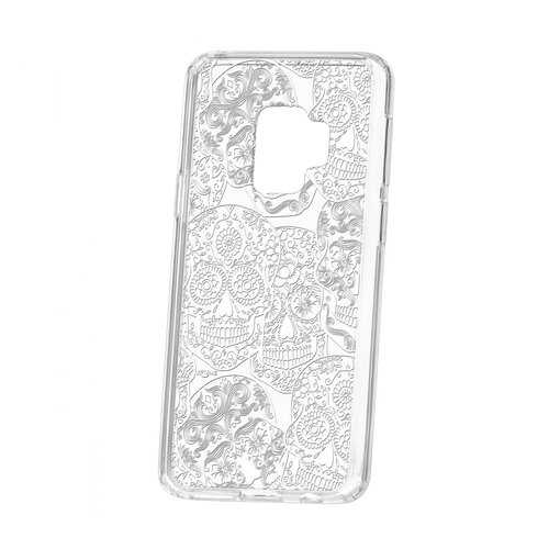 Чехол Kruche Samsung Galaxy S9 Print Skull White в Ростелеком