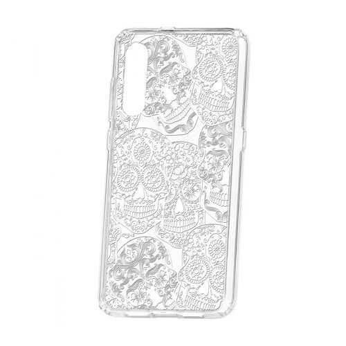 Чехол Kruche Xiaomi Mi 9 Print Skull White в Ростелеком