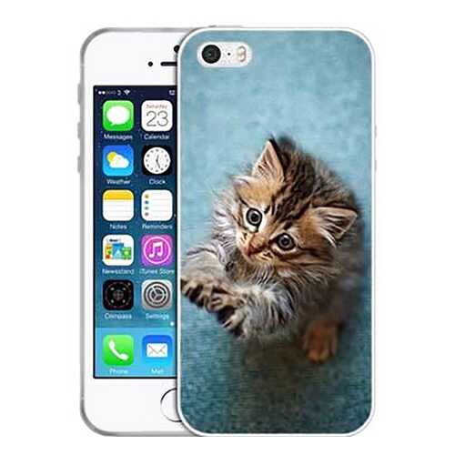 Чехол RE:PA для Apple iPhone SE / 5S / 5 с принтом Котёнок на голубом в Ростелеком