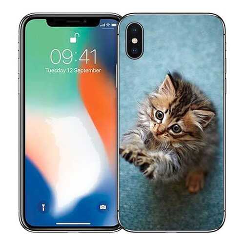 Чехол RE:PA для Apple iPhone XS / X с принтом Котёнок на голубом в Ростелеком