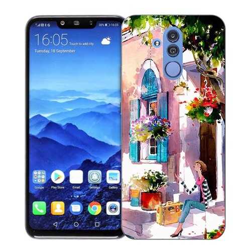 Чехол RE:PA для Huawei Mate 20 Lite с принтом Девочка на цветущей улочке в Ростелеком