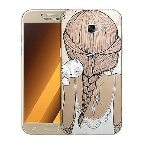 Чехол RE:PA для Samsung Galaxy A5 (2017) A520F с принтом Девочка в обнимку с котом в Ростелеком