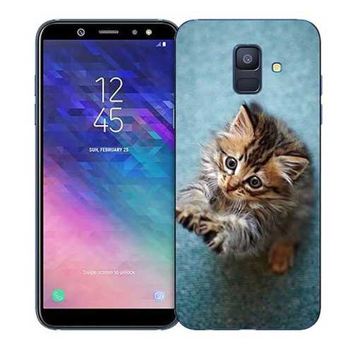 Чехол RE:PA для Samsung Galaxy A6 (2018) A600FN с принтом Котёнок на голубом в Ростелеком