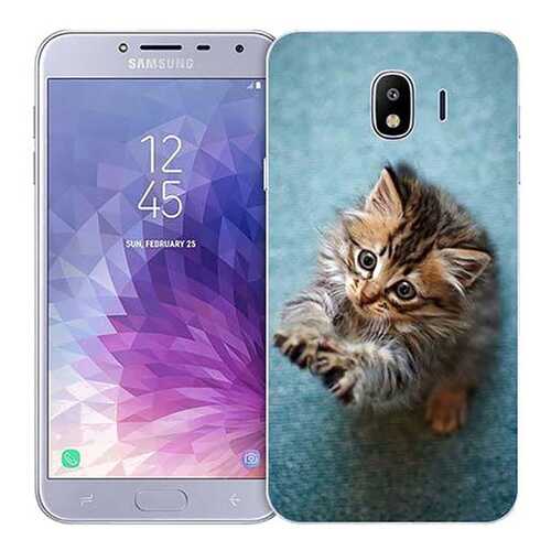 Чехол RE:PA для Samsung Galaxy J4 (2018) с принтом Котёнок на голубом в Ростелеком