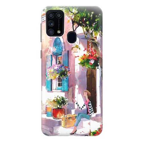Чехол RE:PA для Samsung Galaxy M31 с принтом Девочка на цветущей улочке в Ростелеком