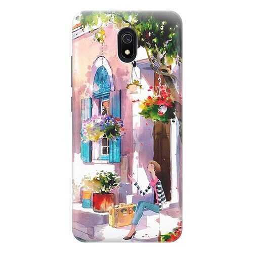 Чехол RE:PA для Xiaomi Redmi 8A с принтом Девочка на цветущей улочке в Ростелеком