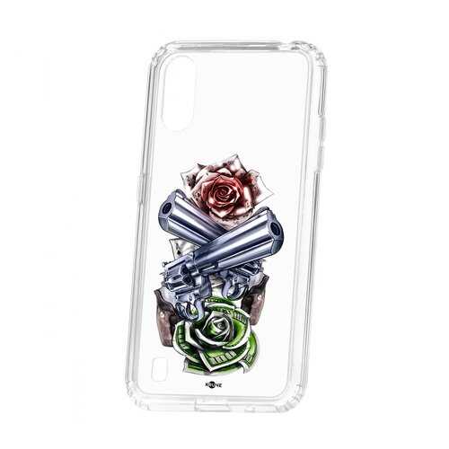 Чехол Samsung Galaxy A01/A015 Kruche Print Карты деньги 2 ствола в Ростелеком