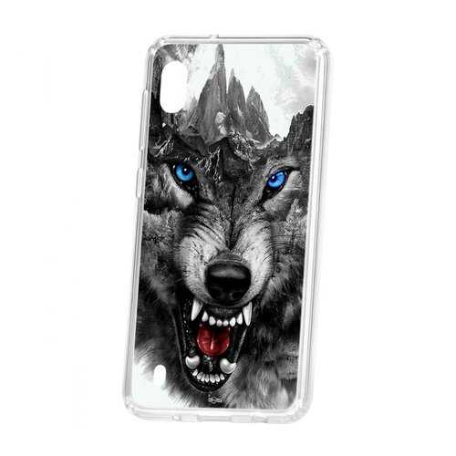Чехол Samsung Galaxy A10 2019 Kruche Print Волк в Ростелеком
