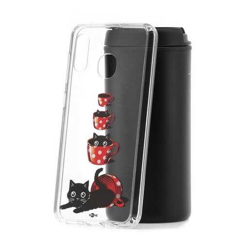Чехол Samsung Galaxy A20 2019 Kruche Print Котенок в чашке в Ростелеком