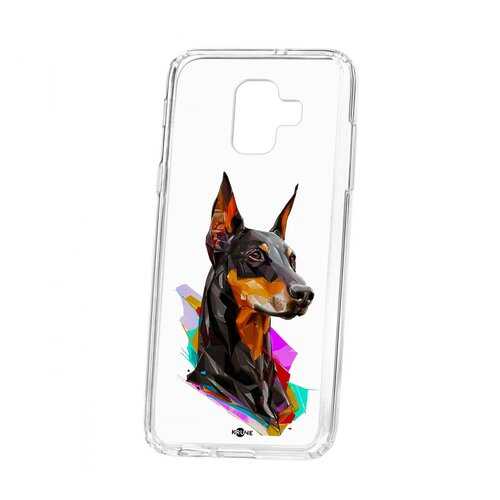 Чехол Samsung Galaxy A6 (2018) A600f Kruche Print Доберман в Ростелеком