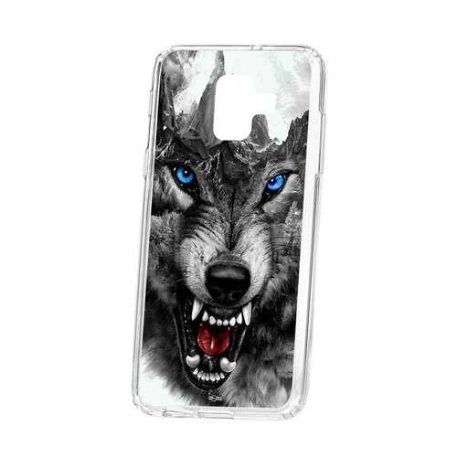 Чехол Samsung Galaxy A6 (2018) A600f Kruche Print Волк в Ростелеком
